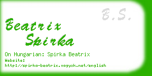 beatrix spirka business card